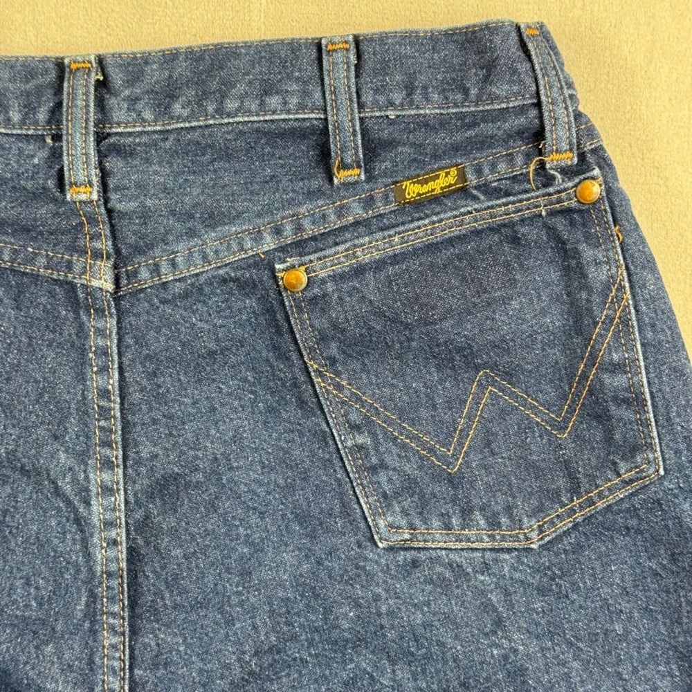 Wrangler 13MWZPW Cowboy Cut Jeans Mens 36x36 Indigo Straight Leg Y2K Made in USA - Picture 11 of 11